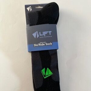 Ski Ride Black Socks -‎ Size S.